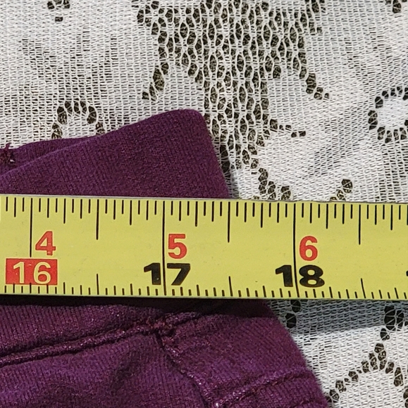 Quacker Factory Pants Women's Size Large Wine Regular DreamJeannes Boot Cut - Picture 11 of 14